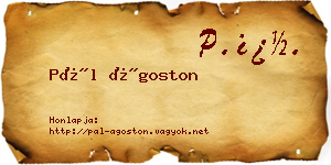 Pál Ágoston névjegykártya